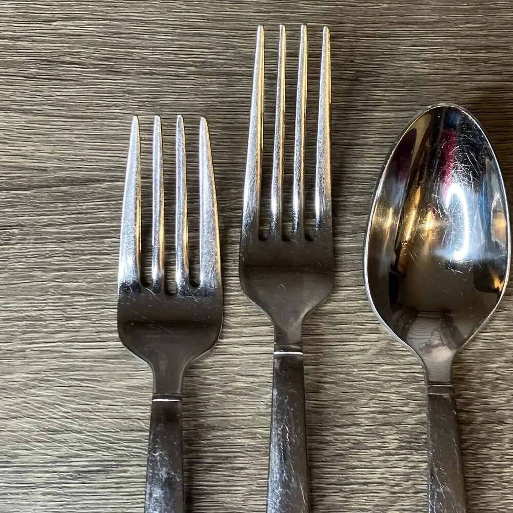Reed & Barton HARVEST BOUQUET Stainless 4 Piece Service 18/10 Glossy Flatware